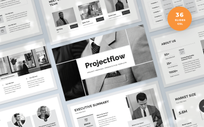 Projectflow - Шаблон слайдов презентации проекта Google