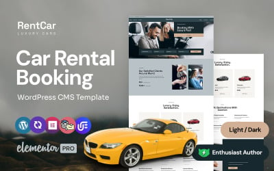 RentCar - Tema WordPress Elementor multifuncional para aluguel de carros