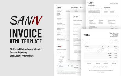 Saniv - Invoice HTML Template