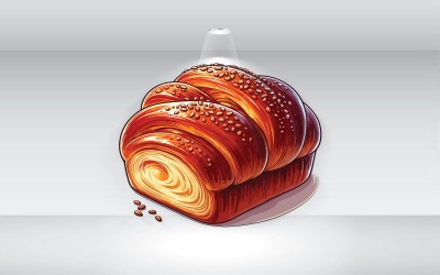 Brioche-Illustrationsvorlage im Vektorformat
