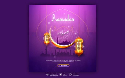 Modèle de médias sociaux Ramadan Kareem