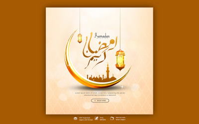 Modèle de médias sociaux Ramadan Kareem
