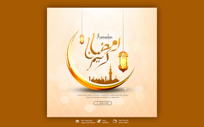 Modelo de mídia social Ramadan Kareem