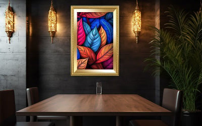 Painting frame mockup | wall painting frame mockup | photo frame mockup | vintage photo farme mockup