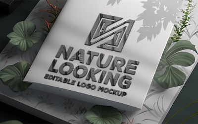 Paper logo mockup | note pad cover mockup