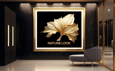 Photo frame mockup | picture frame mockup | sign board mockup | golden photo frame mockup