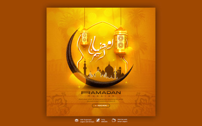 Ramadan Kareem sociale media postsjabloon