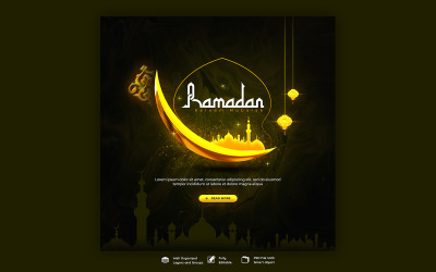 Ramadan Kareem sociale media postsjabloon