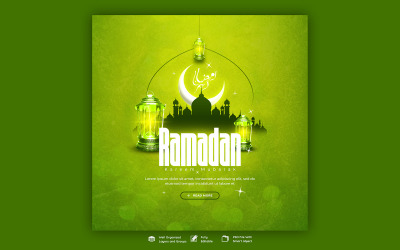 Szablon mediów społecznościowych Ramadan Kareem