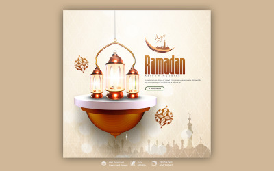 Szablon mediów społecznościowych Ramadan Kareem