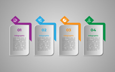Vektör eps modern kare tarzı infografik tasarım.
