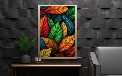 Wall photo frame mockup | picture frame mockup | photo frame mockup on textured wall