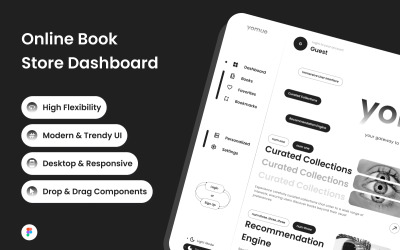 Yomue – Dashboard online knihkupectví V1