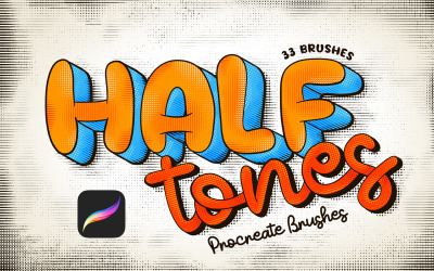 Halvton Procreate Borstar