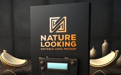 logo mockup | sign logo mockup | electronic board mockup | black board mockup