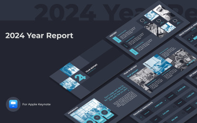 Modelo de apresentação principal do relatório do ano de 2024