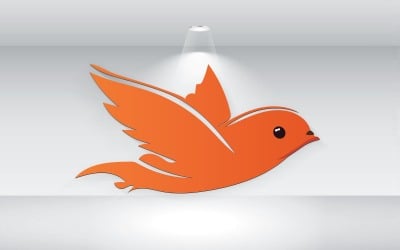 Modern Kuş Logo Şablonu Vektör