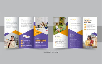 School Admission Trifold Brochure, Kids school admission trifold brochure template design