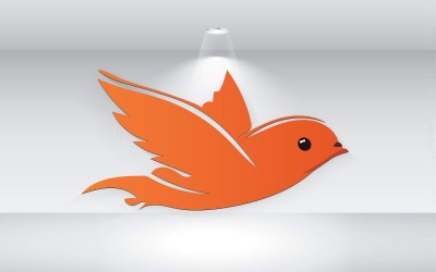 Vetor de modelo de logotipo de pássaro moderno