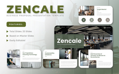 Zencale - modelo de proposta de negócios do Google Slides