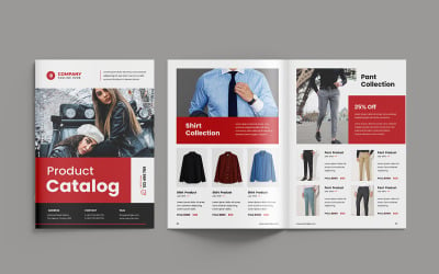 Catálogo de produtos de roupas e design de layout de catálogo de moda