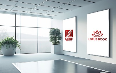 Glass wall mockup | glass building mockup | glass building logo mockup | glass building mockup