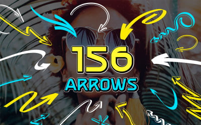 Hand drawn arrows Isolated PNG