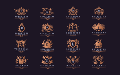 Logotipos profesionales de monogramas de lujo