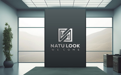 Premium Glass Wall Logo mockup | Glass Building Mockup | Logo Mockup | Glass metal sign mockup