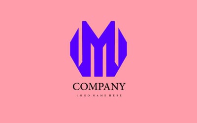 标志字母 M 首字母豪华优雅标志