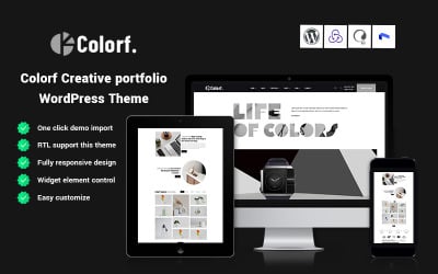 Colorf – тема WordPress для творчого портфоліо