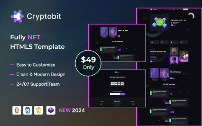 Cryptobit – HTML5-шаблон криптовалюти NFT