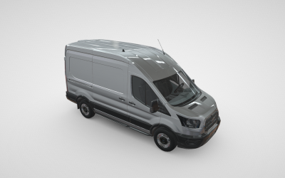 Impeccable Ford Transit H2 390 L2 3D Model: Perfect for Visualizations &amp;amp; Design Projects