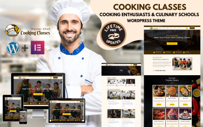 Кулинарные курсы — Школа кулинарии, WordPress тема для энтузиастов кулинарии и кулинарных курсов