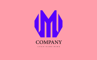 Logo-Buchstabe M anfängliches, luxuriöses, elegantes Logo