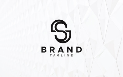 Modèle de conception de logo minimal lettre S ou SS