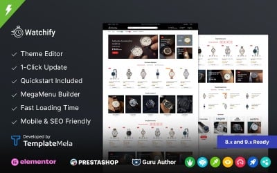 Watchify - Motyw Prestashop dla sklepu z zegarkami i biżuterią