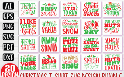 Christmas T-Shirt and SVG Design Bundle