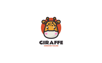 Giraffe Simple Mascot Logo 2