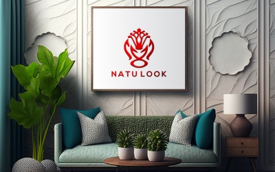 Interior board mockup_billboard mockup on house interior_logo mockup design