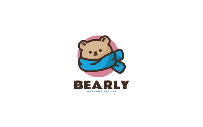 Logo kreskówki maskotki niedźwiedzia 5