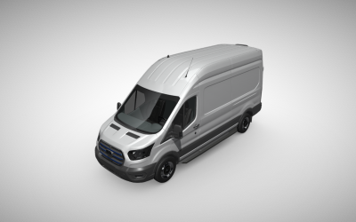 Тривимірна модель фургона Ford E-Transit для динамічних презентацій