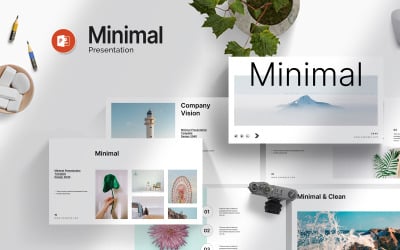 Clean Minimal PowerPoint Template Design