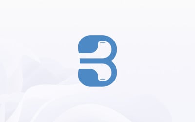 Design-Vorlage für das Ohrhörer-Logo des Buchstaben B