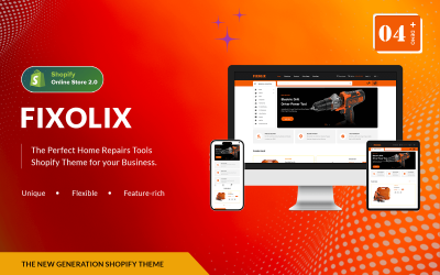 Fixolix - Инструменты для домашнего ремонта Shopify Шаблон