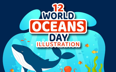 Illustration för 12 World Oceans Day
