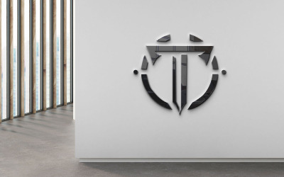 Modelo elegante de logotipo de marca T