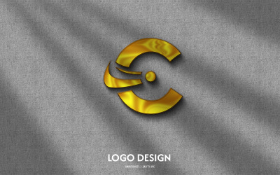 Plantilla de logotipo de texto de empresa C