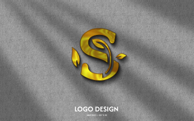 S Sağ Sembol Logo Tasarım Şablonu