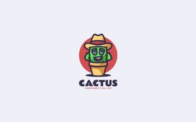Cactus Mascot Cartoon Logo 1